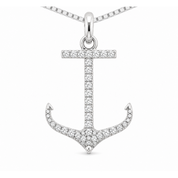 Diamond Anchor Pendant Blue Marlin Jewelry, Inc. Islamorada, FL