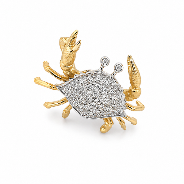 14K Diamond Crab Pendant Blue Marlin Jewelry, Inc. Islamorada, FL