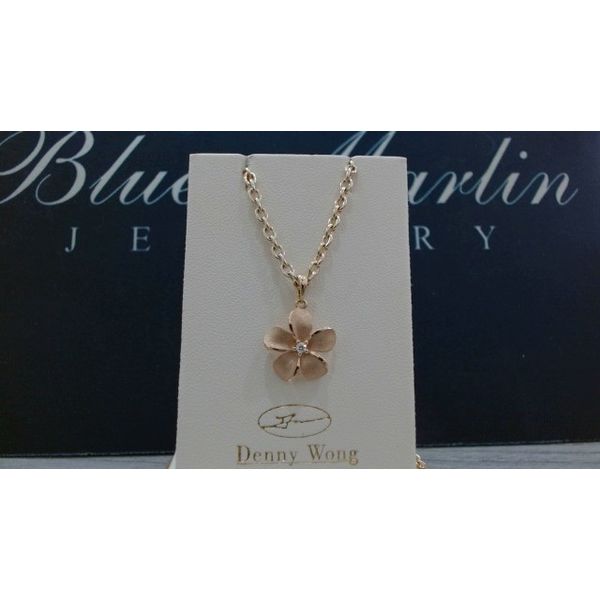 Denny Wong Plumeria Flower Pendant with Diamond Blue Marlin Jewelry, Inc. Islamorada, FL