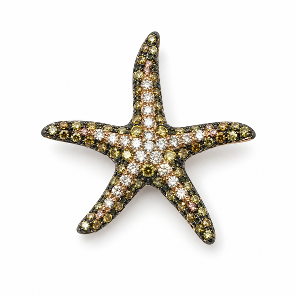 Cherie Dori White & Yellow Diamond Starfish Pendant Blue Marlin Jewelry, Inc. Islamorada, FL