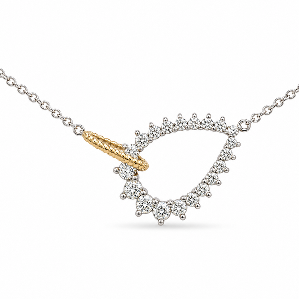 14K Two Tone 0.52 ctw Diamond Necklace Blue Marlin Jewelry, Inc. Islamorada, FL