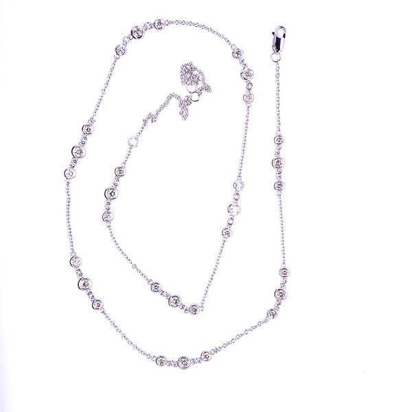 Diamond Cluster Necklace Image 2 Blue Marlin Jewelry, Inc. Islamorada, FL