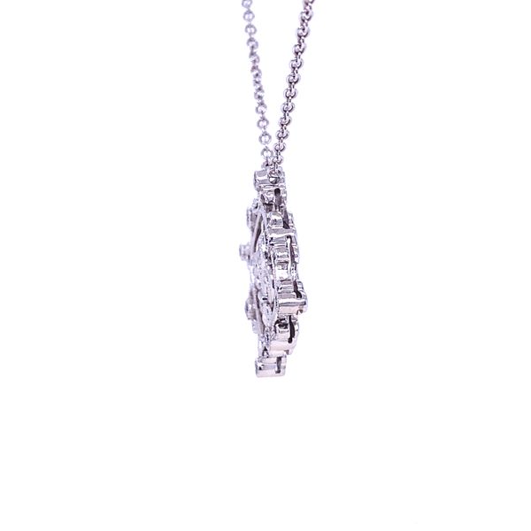 Diamond Fleur De Lis Pendant/Necklace Image 2 Blue Marlin Jewelry, Inc. Islamorada, FL