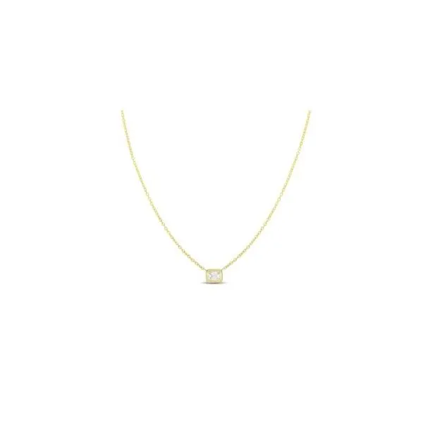 Roberto Coin 18K Emerald Cut Diamond Pendant/Necklace Blue Marlin Jewelry, Inc. Islamorada, FL