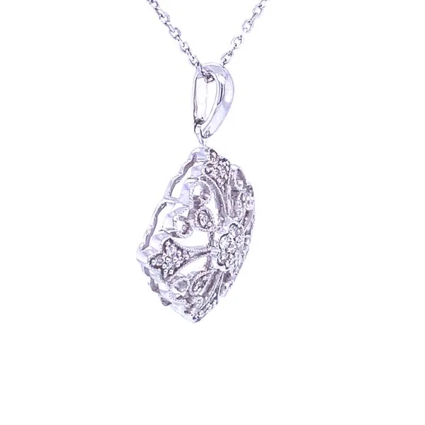 Vintage Style Diamond Pendant/Necklace Image 2 Blue Marlin Jewelry, Inc. Islamorada, FL