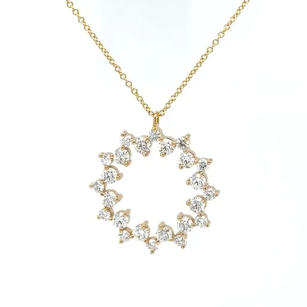 Diamond Starburst Circle Pendant Blue Marlin Jewelry, Inc. Islamorada, FL