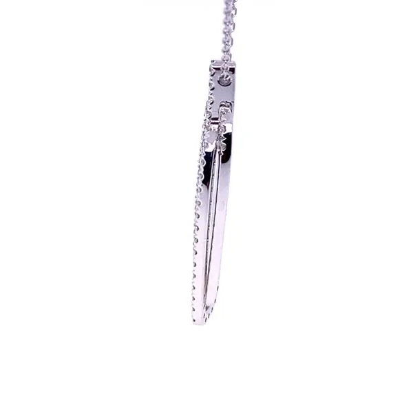 Diamond Double Paperclip Pendant Necklace Image 3 Blue Marlin Jewelry, Inc. Islamorada, FL