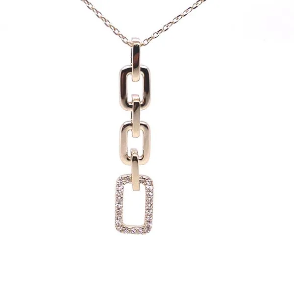 Diamond Paperclip Pendant Necklace Blue Marlin Jewelry, Inc. Islamorada, FL
