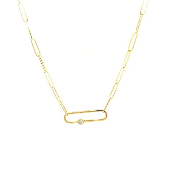Fancy Diamond Paperclip Necklace Blue Marlin Jewelry, Inc. Islamorada, FL