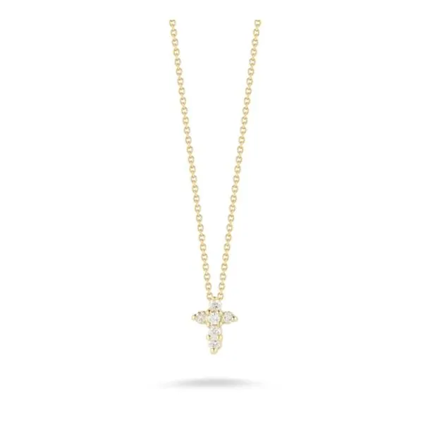 Roberto Coin Diamond Baby Cross Necklace Blue Marlin Jewelry, Inc. Islamorada, FL