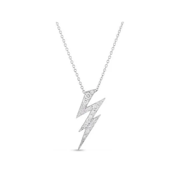 Roberto Coin Diamond Lightening Bolt Pendant/Necklace Blue Marlin Jewelry, Inc. Islamorada, FL