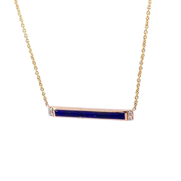 14K Diamond Stick Style Lapis Necklace Blue Marlin Jewelry, Inc. Islamorada, FL