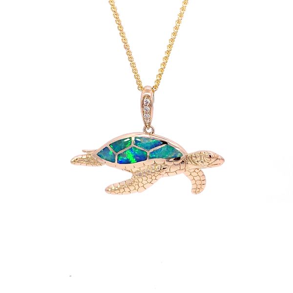 14K Diamond and Opal Turtle Necklace Blue Marlin Jewelry, Inc. Islamorada, FL