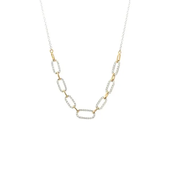 14K Two-Tone Paperclip Necklacee Blue Marlin Jewelry, Inc. Islamorada, FL