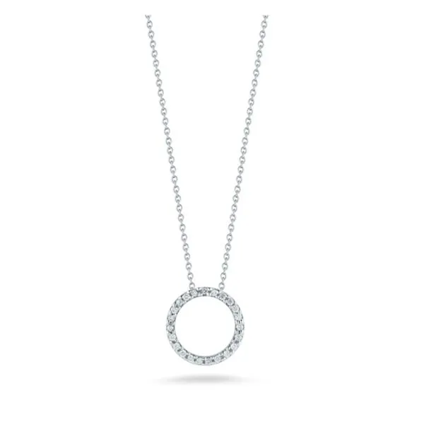 Roberto Coin Diamond Circle Pendant Necklace Blue Marlin Jewelry, Inc. Islamorada, FL