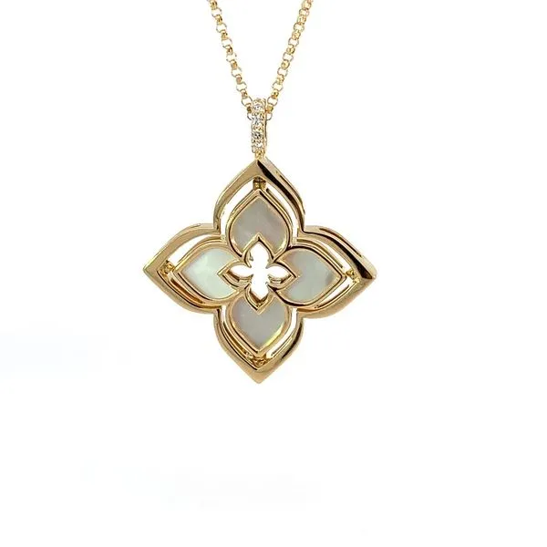 Roberto Coin Diamond and Mother-of-Pearl Necklace Image 2 Blue Marlin Jewelry, Inc. Islamorada, FL