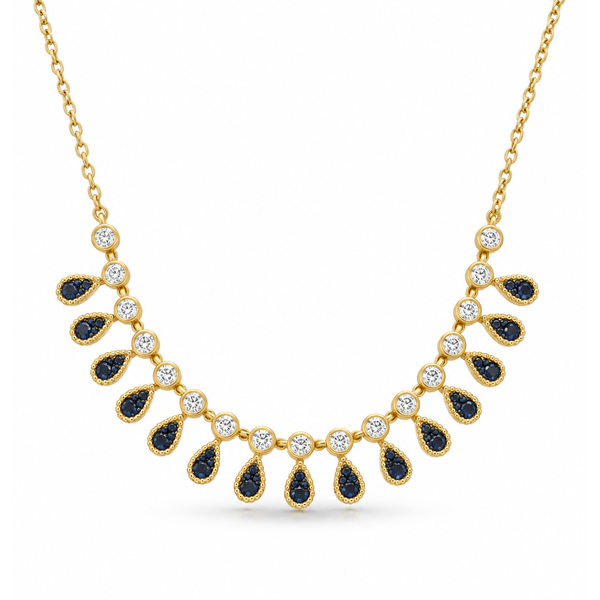 Balck and White Diamond Tear Drop Necklace Blue Marlin Jewelry, Inc. Islamorada, FL