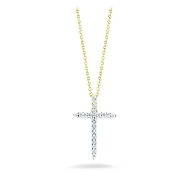 Roberto Coin Diamond Sliver Cross Necklace Blue Marlin Jewelry, Inc. Islamorada, FL