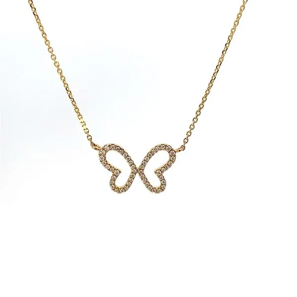 18K Diamond Butterfly Necklace Blue Marlin Jewelry, Inc. Islamorada, FL