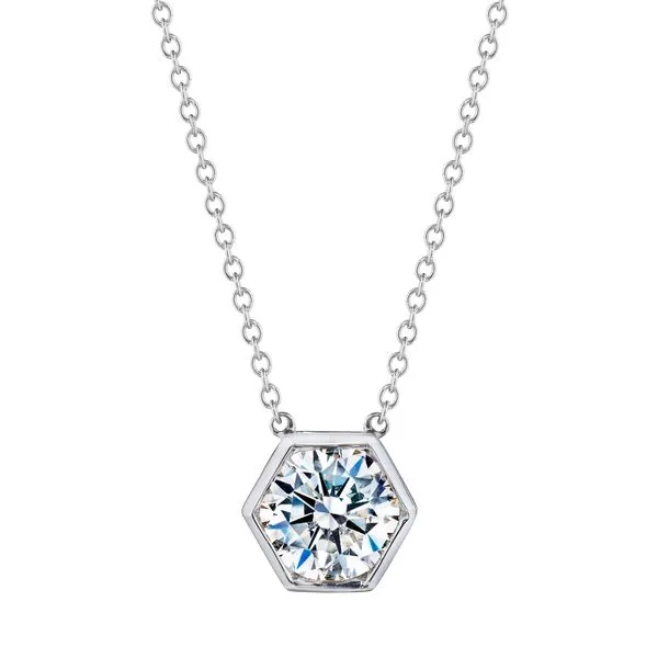 18K Hexagon Diamond Necklace Blue Marlin Jewelry, Inc. Islamorada, FL