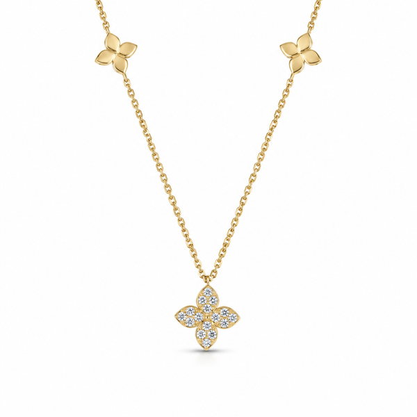 18K Yellow Gold 0.17 ctw Diamond Necklace Blue Marlin Jewelry, Inc. Islamorada, FL