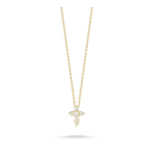 Roberto Coin Diamond Baby Cross Necklace Blue Marlin Jewelry, Inc. Islamorada, FL