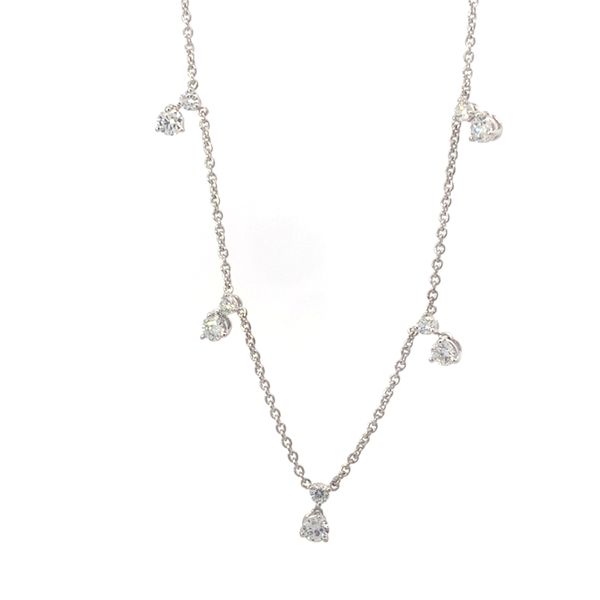 18K 5 Diamond Station Necklace Blue Marlin Jewelry, Inc. Islamorada, FL