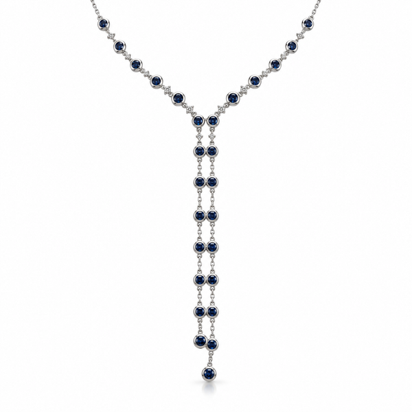 14K White Gold 2.71 ctw Lariat Diamond Necklace Blue Marlin Jewelry, Inc. Islamorada, FL