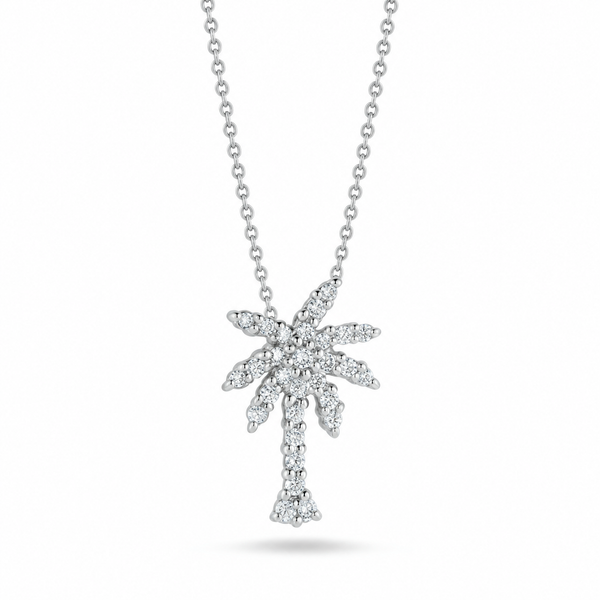 18K White Gold 0.19 ctw Diamond Necklace Blue Marlin Jewelry, Inc. Islamorada, FL