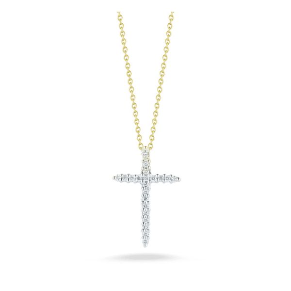 Roberto Coin Diamond Sliver Cross Necklace Blue Marlin Jewelry, Inc. Islamorada, FL