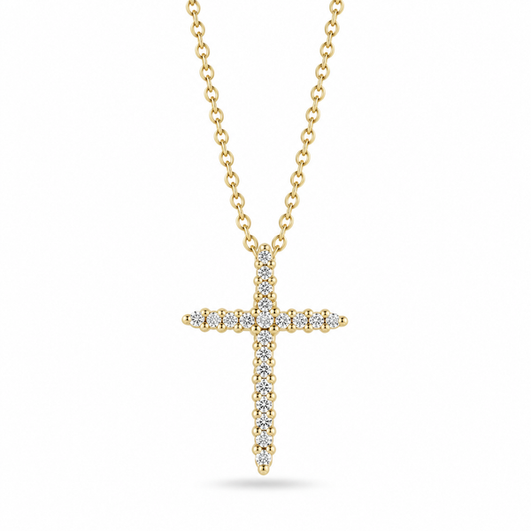 Roberto Coin Diamond Sliver Cross Necklace Blue Marlin Jewelry, Inc. Islamorada, FL