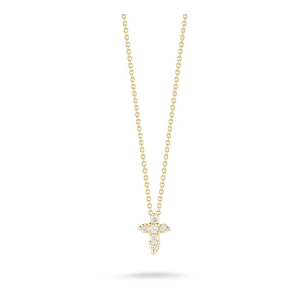 Roberto Coin Diamond Baby Cross Necklace Blue Marlin Jewelry, Inc. Islamorada, FL