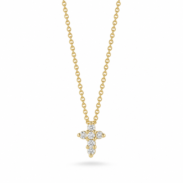 18K Yellow Gold 0.11 ctw Diamond Necklace Blue Marlin Jewelry, Inc. Islamorada, FL