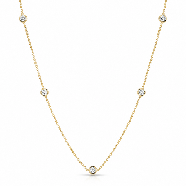 18K Yellow Gold 0.23 ctw By The Yard Diamond Necklace Blue Marlin Jewelry, Inc. Islamorada, FL