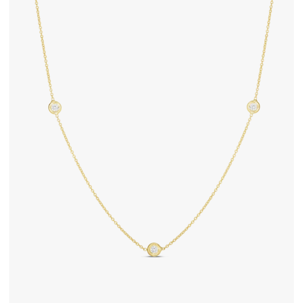 18K Yellow Gold 0.15 ctw By The Yard Diamond Necklace Blue Marlin Jewelry, Inc. Islamorada, FL
