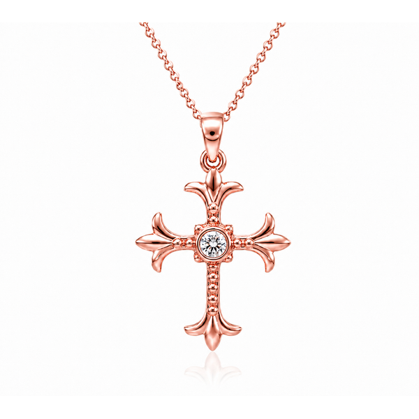 14K Rose Gold 0.11 ctw Diamond Necklace Blue Marlin Jewelry, Inc. Islamorada, FL