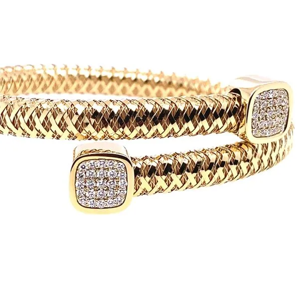 Roberto Coin Primavera Diamond Bypass Bangle Image 2 Blue Marlin Jewelry, Inc. Islamorada, FL