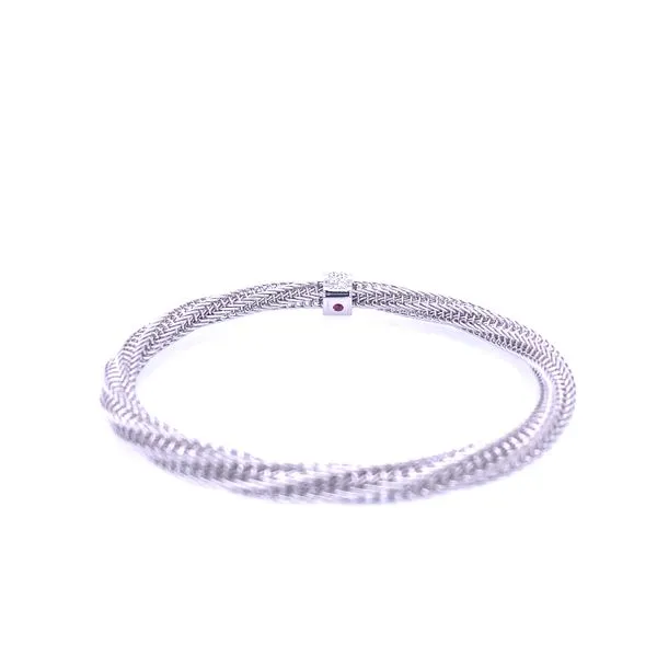 Roberto Coin Primavera Flexable Bracelet with Diamonds Image 2 Blue Marlin Jewelry, Inc. Islamorada, FL