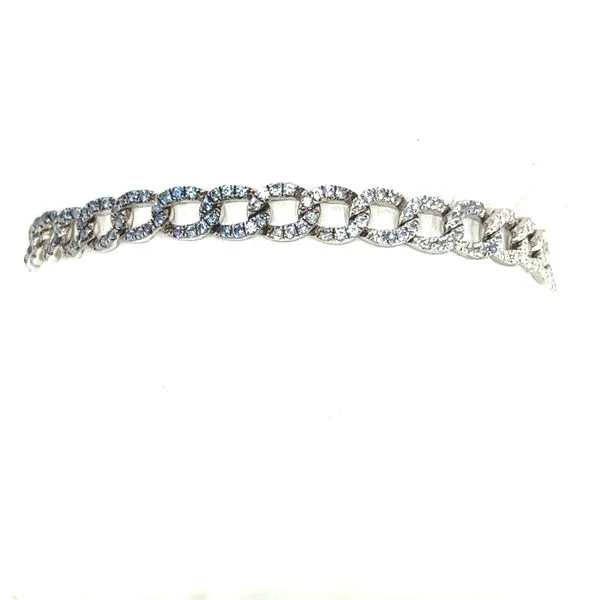 Ombre Blue Sapphire and Diamond Bracelet Image 2 Blue Marlin Jewelry, Inc. Islamorada, FL
