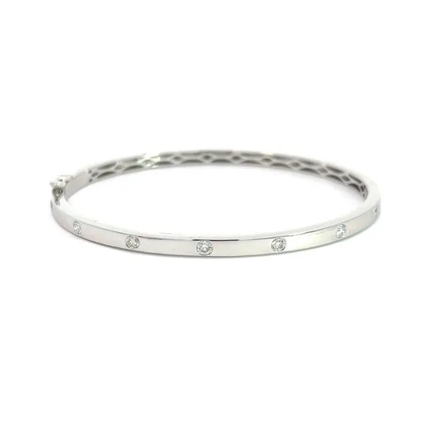 White Gold Bangle With Diamonds Blue Marlin Jewelry, Inc. Islamorada, FL