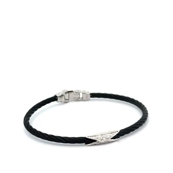Alor Diamond Black Cable Bangle Image 2 Blue Marlin Jewelry, Inc. Islamorada, FL