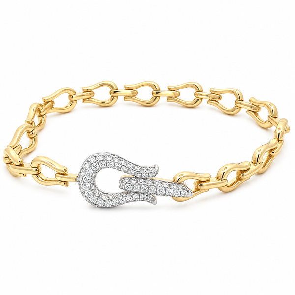 18K Diamond Horseshoe link Bracelet Blue Marlin Jewelry, Inc. Islamorada, FL
