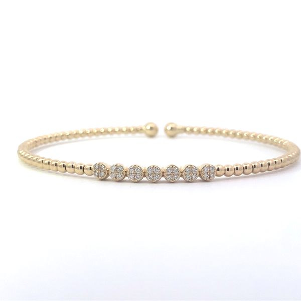 14K Diamond Cluster Beaded Bracelet Blue Marlin Jewelry, Inc. Islamorada, FL