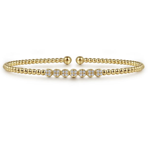 14K Diamond Cluster Beaded Bracelet Blue Marlin Jewelry, Inc. Islamorada, FL
