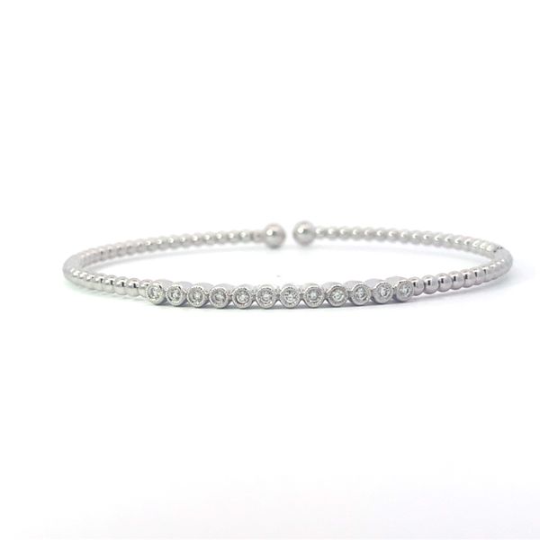 14KW Diamond Bead Bangle Blue Marlin Jewelry, Inc. Islamorada, FL