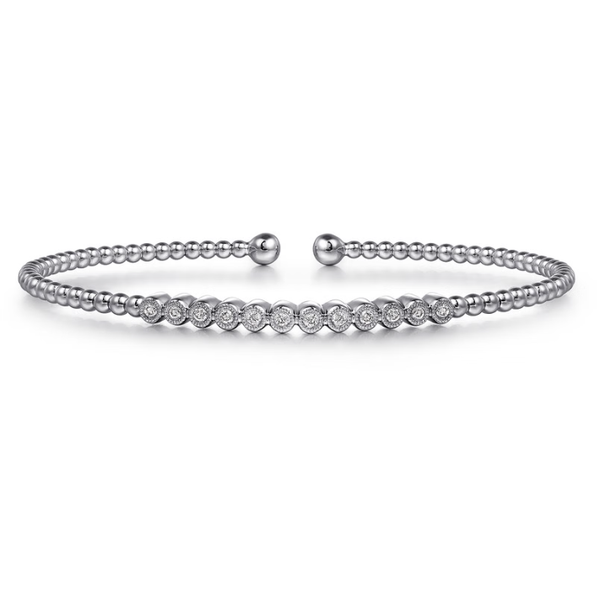 14KW Diamond Bead Bangle Blue Marlin Jewelry, Inc. Islamorada, FL