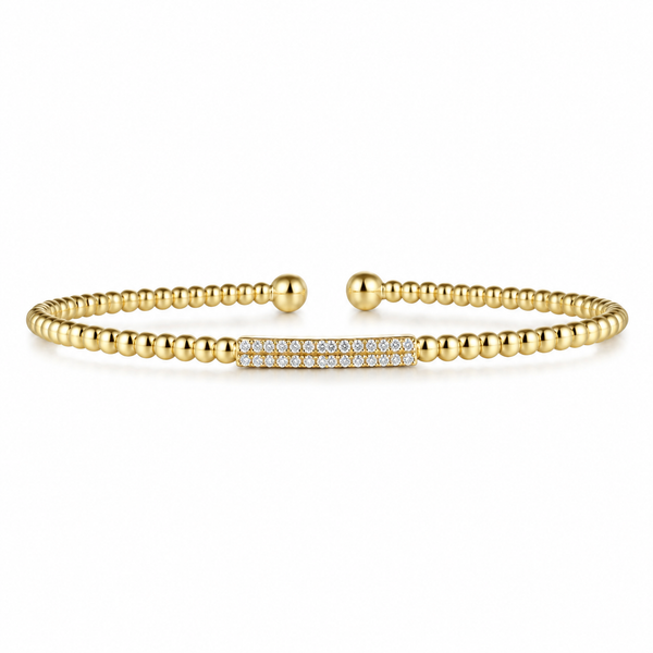 14K Yellow Gold 0.13 ctw Bangle Diamond Bracelet Blue Marlin Jewelry, Inc. Islamorada, FL