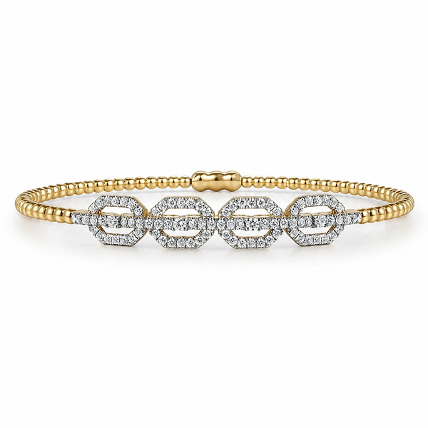 14K BUJUKAN DIAMOND BANGLE WITH LOCK Blue Marlin Jewelry, Inc. Islamorada, FL