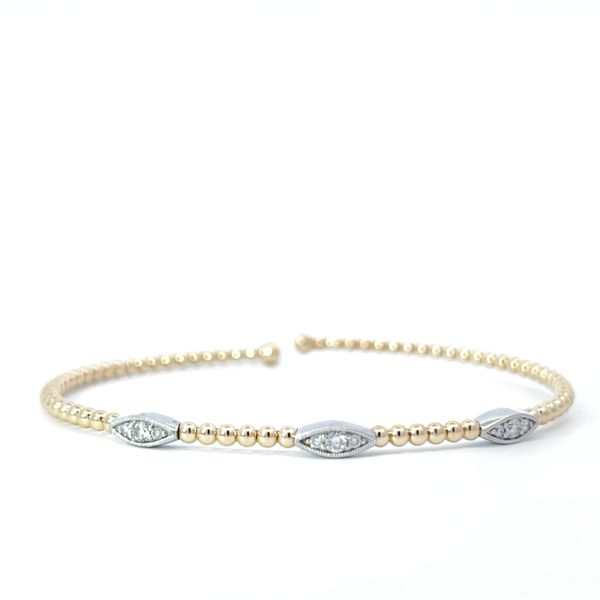 14K TWO TONE DIAMOND CUFF Blue Marlin Jewelry, Inc. Islamorada, FL