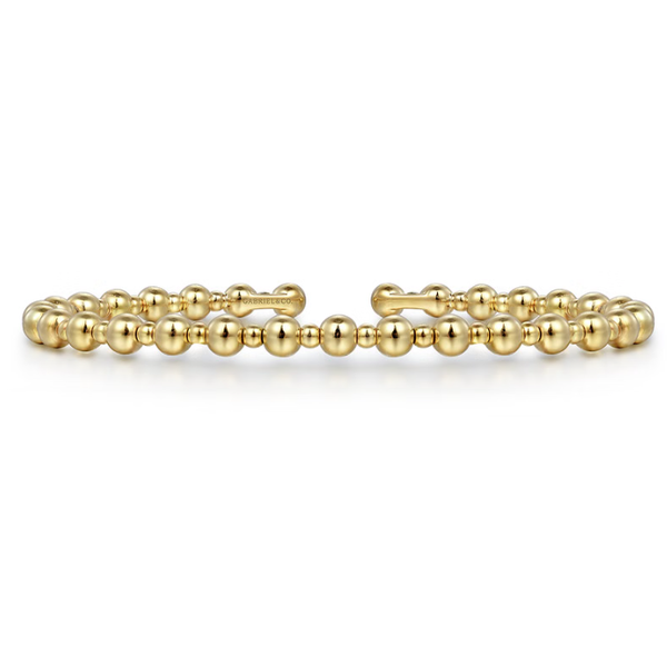 14k Beaded Cuff Bangle Blue Marlin Jewelry, Inc. Islamorada, FL